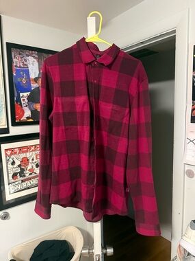 lululemon athletica Men's Red Plaid Button-Down Shirt